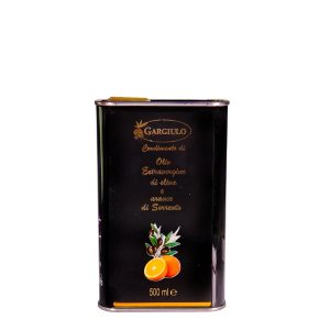 Extra virgin olive oil flavoured with Sorrento oranges- tin format