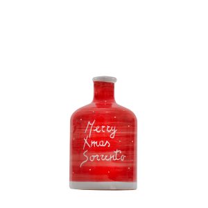 "Merry Xmas" red jar with extra virgin olive oil - cylinder size 200 ml