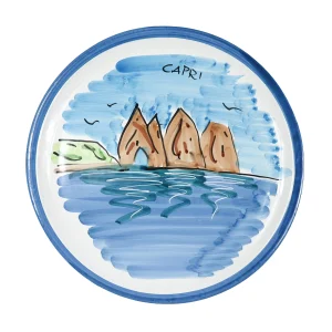 piatto pranzo ceramica capri hand painted ceramic dinner plate capri