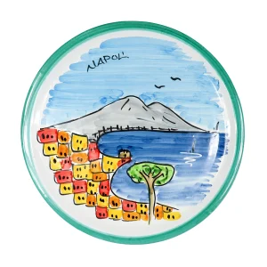 piatton pranzo ceramica napoli hand painted ceramic dinner plate naples